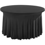 Nappe table ronde 6-8 personnes noir - Noir