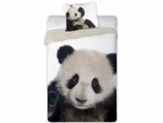 Panda ours - parure de lit - housse de couette coton
