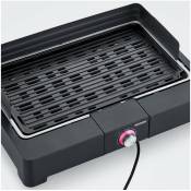 PG8567 - Barbecue de table électrique, 2 200 w, grille en fonte d'aluminium, bac a eau réducteur de fumée et d'odeu… - Severin