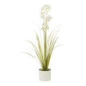 Plante Artificielle En Pot allium 92cm Vert & Blanc