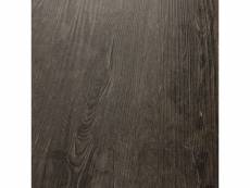 Revêtement de sol adhésif lames laminées pvc vinyle effet naturel compatible au plancher chauffant 28 pièces 3,92 m² dark oak chêne foncé [neu.holz]