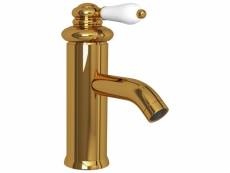 Robinet de lavabo de salle de bain robinet d'evier mitigeur de salle de bain mitigeur de salle d'eau maison intérieur 18 cm doré helloshop26 02_000351