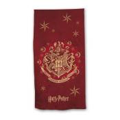 Serviette de plage Harry Potter - Blason Poudlard - 70 x 140 cm