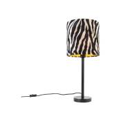 Simplo - Lampe de table avec Abat-Jour - 1 lumière - ø 250 mm - Imprimé zèbre - Moderne - éclairage intérieur - Salon i Chambre i Cuisine i Salle à