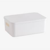 Sklum - Boîte de Rangement Yure Blanc ↑12 cm - Blanc