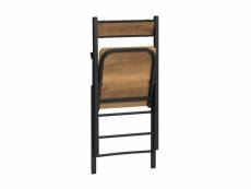 Sobuy fst88-pf chaise pliante robuste en bois et métal chaise visiteur chaise pliable style industriel pour cuisine, bureau