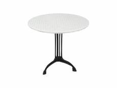 Sous-nappe protège table ronde basic - diam. 135 cm - blanc