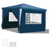 Swanew - Tente Pavillon Camping Tente de réception robuste Tente de réception pratique 3x3m Bleu - Bleu