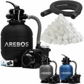 Système de Filtre à Sable Arebos Noir - 400W - 10.200