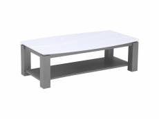 Table basse rectangulaire gris et blanc oceanne