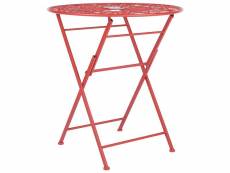 Table bistrot ø 70 cm rouge scario 383758