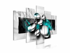 Tableau - shiny stones (5 parts) wide turquoise-100x50 A1-N8071