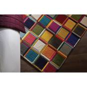 Tapis cubique multicolore moderne pour salon Waltz Multicolore 80x150 - Multicolore