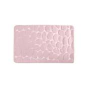 Tapis de bain Microfibre pebble 40x60cm Rose pastel
