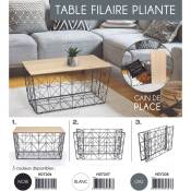 The Home Deco Factory - Table d'appoint pliable filaire