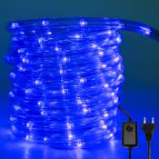 Tolletour - Tube Lumineux Extérieur led Guirlande Lumineuse Décoration avec 240 Lampes et Adapteur d'alimentation Bleu 10M