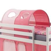 Tunnel tente cabane pour lit surélevé coton rose - Pink/Rose