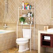 Wyctin - Hofuton Support Rangement de Toilette, Organisateur Salle Bain à 3 Niveaux, Au-Dessus du Rangement des Toilettes sur Pied, Économiseur