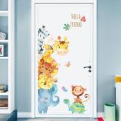 Xinuy - Mignon Jungle Animaux diy Wall Sticker Mural Home Decor Kids Room Nursery Decal
