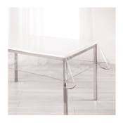 1001kdo - Nappe imperméable rectangulaire en pvc 140 x 240 cm transparente taupe