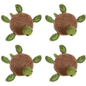 4 PièCes Turtle Coaster, Animal Mug Rug, Knitting