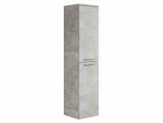 Armoire de rangement de saturnus hauteur 130 cm beton gris - meuble de rangement haut placard armoire colonne