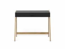 Aura desk 76x94x53 oak/black
