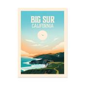 BIG SUR CALIFORNIA - STUDIO INCEPTION - Affiche d'art 50 x 70 cm