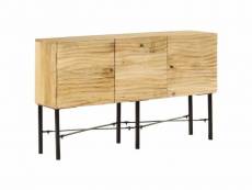 Buffet bahut armoire console meuble de rangement bois de manguier massif 118 cm helloshop26 4402238