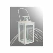 Candela Holder White Lantern Glass Metal Wedding Favors FIRPLACE 87360