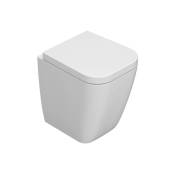 Ceramica Globo - wc à poser en céramique 45x36 cm Globo Stone SS002BI Blanc - Céramique - Avec couvercle de toilette à fermeture souple