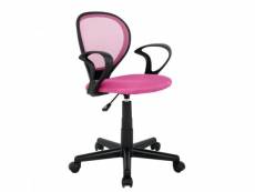 Chaise de bureau zoe rose/noire