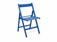 Chaise pliante en hêtre bleu de haute qualité 43x48xh.79 cm