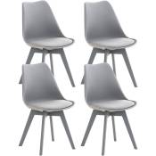CLP - Régler 4 chaises déjeuner Linares gris / gris,
