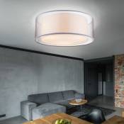 Etc-shop - Plafonnier design salon chambre éclairage textile spot gris clair