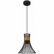 Etc-shop - Plafonnier design suspension lampe tiges métalliques or-noir en forme de cône