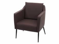Fauteuil de salon hwc-h93a, fauteuil cocktail fauteuil relax fauteuil ~ similicuir marron