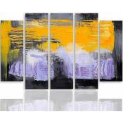 Feeby - Tableau abstraction 37 - 250 x 120 cm - Jaune