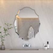 Grand Miroir Décoration Murale Salon: Grande Miroir Ovale Mural Deco pour Chambre - Miroir HD à Suspendre - 63 x 0,5 x 81 cm