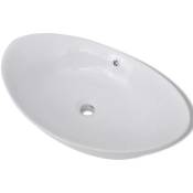 Helloshop26 - Lavabo vasque salle de bain ovale avec
