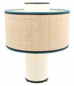 Lampe de table Bianca / Coton & rabane - H 47 cm - Maison Sarah Lavoine blanc en tissu
