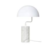 Lampe de table en blanc métal et marbre