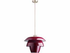 Lampe suspension métal rouge ida 38 cm 26634RO
