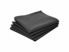 Lot 2x 4 serviettes de table - coton - gris