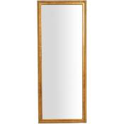 Miroir mural de salle de bain rectangulaire Miroir long à suspendre Miroir horizontal vertical avec cadre en bois doré shabby