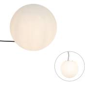 Nura - Lampadaire - 1 lumière - ø 35 cm - Blanc - Moderne - éclairage extérieur - Blanc - Qazqa