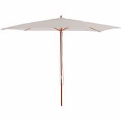 Parasol en bois, parasol de jardin Florida, parasol de marché, 3m - crème
