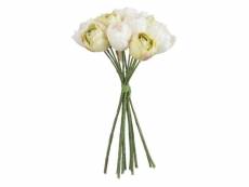 Paris prix - bouquet de fleurs artificielles "tulipe" 28cm blanc