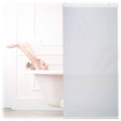 Relaxdays - Store de baignoire, 80x240 cm, rideau de douche hydrofuge, plafond & fenêtre, pare-bain, salle de bain, blanc