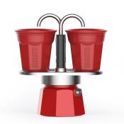 Set mini 2 tasses rouge en aluminium H27.9